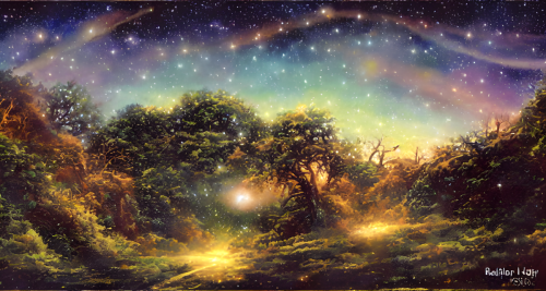 sd-A night sky with a million stars twinkling and a shooting star streaking across it by Ralph Horsley-0