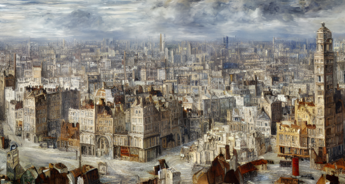 sd-A painting of a city in which all the buildings are made of crystal by Walter Crane and John Constable-Yz-0