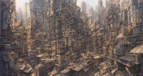 sd-A painting of a city in which all the buildings are made of stone by Jesper Ejsing-0