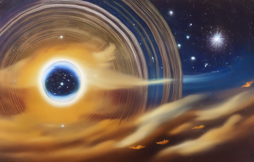 sd-Intergalactic stargate portal in the middle of a starry night with a swirling vortex of energy and light by Guido Borelli da Caluso-1