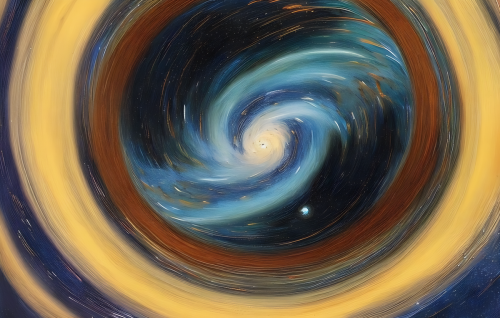 sd-Intergalactic stargate portal in the middle of a starry night with a swirling vortex of energy and light by Guido Borelli da Caluso and Andrew Wyeth-1