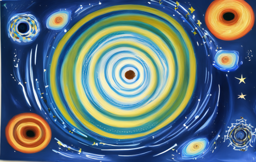 sd-Intergalactic stargate portal in the middle of a starry night with a swirling vortex of energy and light by Henri Matisse-0