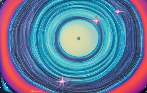 sd-Intergalactic stargate portal in the middle of a starry night with a swirling vortex of energy and light by Jeremiah Ketner-0