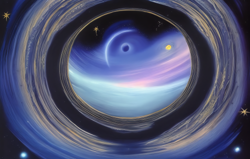 sd-Intergalactic stargate portal in the middle of a starry night with a swirling vortex of energy and light by John Howe-0