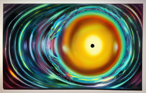sd-Intergalactic stargate portal in the middle of a starry night with a swirling vortex of energy and light by Sidney Nolan-0