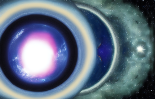 sd-Intergalactic stargate portal in the middle of a starry night with a swirling vortex of energy and light by Victor Adame Minguez-1