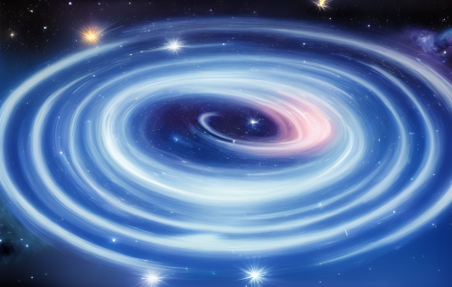 sd-Intergalactic stargate portal in the middle of a starry night with a swirling vortex of energy and light by Yasushi Nirasawa-0